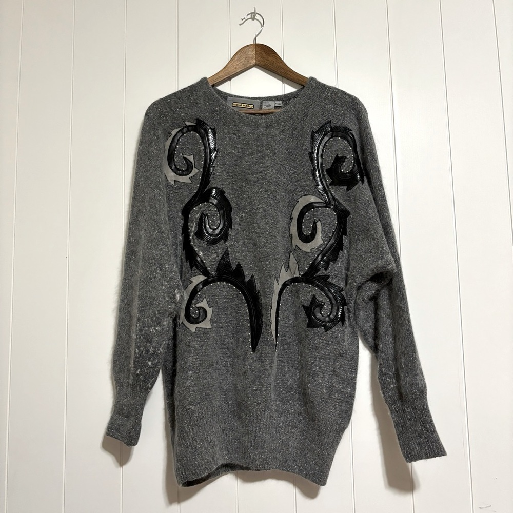 VINTAGE Diana Marco Silk and Angora Blend Sweater size 24W - Picture 2 of 10
